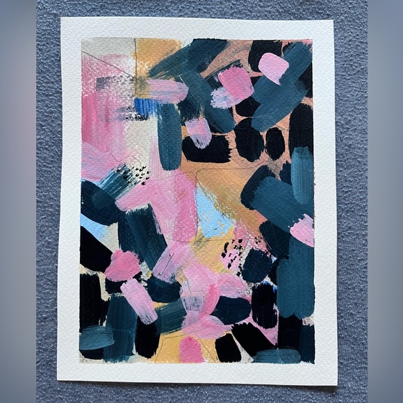 Hand Painted Abstract Art… Set of 4 - Picture 2 of 12